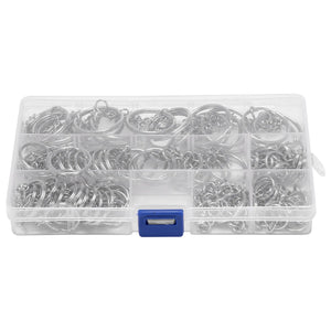 300Pcs Key Chain Rings Bulk with Jump Rings and Screw Eye Pins