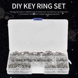 300Pcs Key Chain Rings Bulk with Jump Rings and Screw Eye Pins