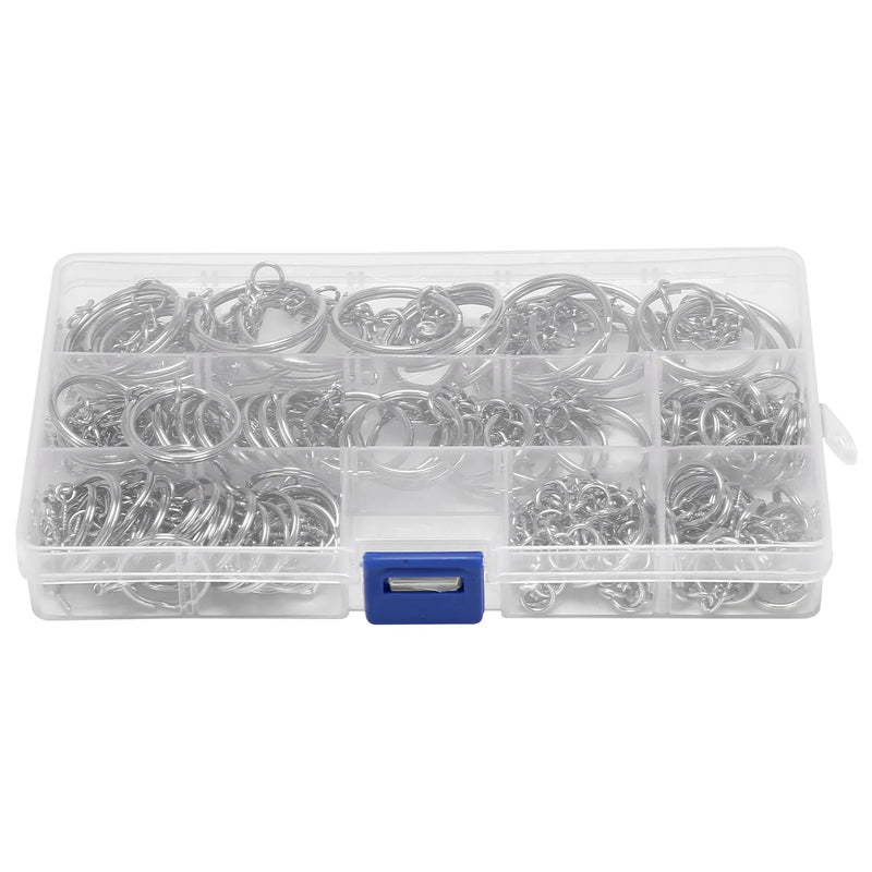 300Pcs Key Chain Rings Bulk with Jump Rings and Screw Eye Pins