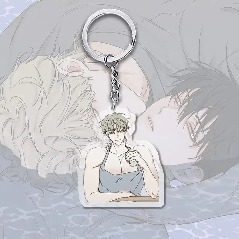 Night By The Water Key Chain Acrylic Pendant Charm Cosplay Anime Jewelry
