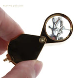 Folding Magnifying Glass 30x Mini Loupe for Reading Jewelry