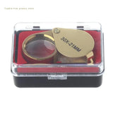 Folding Magnifying Glass 30x Mini Loupe for Reading Jewelry