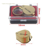 Folding Magnifying Glass 30x Mini Loupe for Reading Jewelry