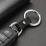 Leather Car Key Chain Ring Holder Detachable Keyring YP011