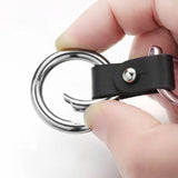 Leather Car Key Chain Ring Holder Detachable Keyring YP011