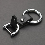 Leather Car Key Chain Ring Holder Detachable Keyring YP011