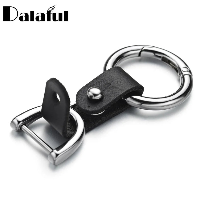 Leather Car Key Chain Ring Holder Detachable Keyring YP011