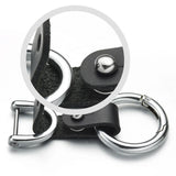 Leather Car Key Chain Ring Holder Detachable Keyring YP011