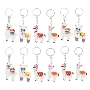 Alpaca Keychain Animal Ring Key Pendant Kids Party Charm Purse Backpack