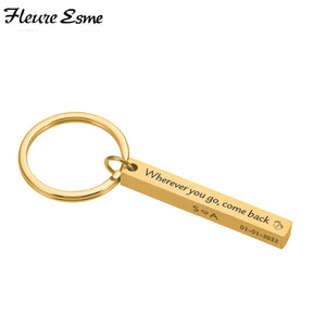 Personalized Key Chain Ring for Car Keychains for Men Valentine Anniversary