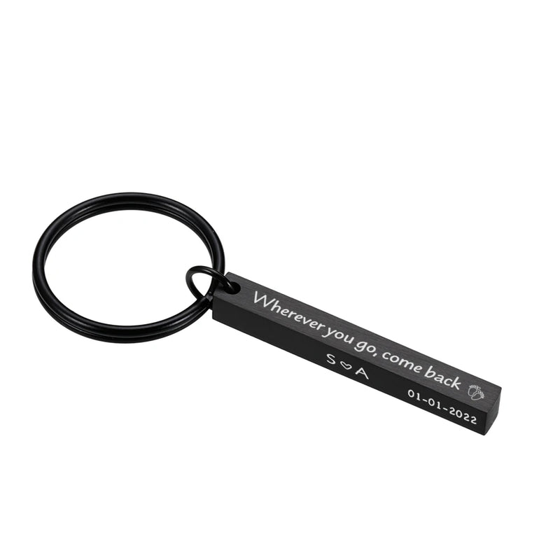 Personalized Key Chain Ring for Car Keychains for Men Valentine Anniversary