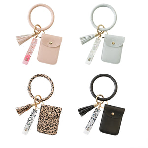 Keychain Bracelet Keychain Ring with Wallet for Women