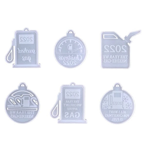 Keychain Silicone Mold for DIY Key Chain Pendant with Hole