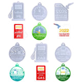 Keychain Silicone Mold for DIY Key Chain Pendant with Hole