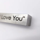 Personalized Stainless Steel Keychain with Date Letters