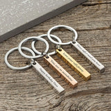 Personalized Stainless Steel Keychain with Date Letters
