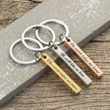 Personalized Stainless Steel Keychain with Date Letters
