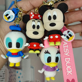 Cartoon Silicone Keychain Mickey Mouse Donald Duck Handbag Pendant