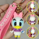 Cartoon Silicone Keychain Mickey Mouse Donald Duck Handbag Pendant