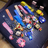Cartoon Silicone Keychain Mickey Mouse Donald Duck Handbag Pendant