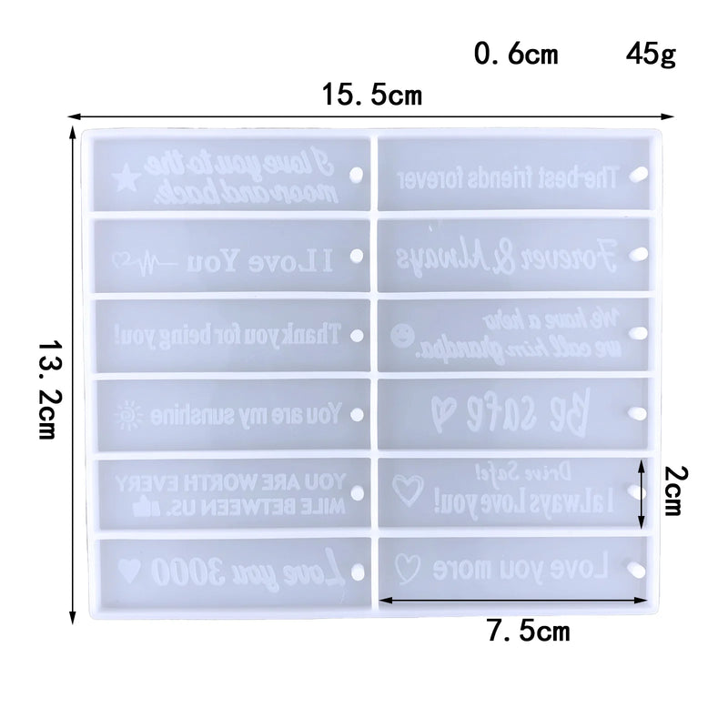 Alphabet Epoxy Resin Silicone Mold for DIY Crafts Making