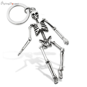 Skull Keychains For Couples Foldable Skeleton Key Chains Key Rings Bag Charm