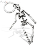 Skull Keychains For Couples Foldable Skeleton Key Chains Key Rings Bag Charm