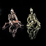 Skull Keychains For Couples Foldable Skeleton Key Chains Key Rings Bag Charm