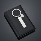 Heart Letter Round Engrave Stainless Steel Keychain Family Lover Birthday Gift