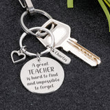 Teacher Appreciation Keychain - A Great Teacher is Hard to Find