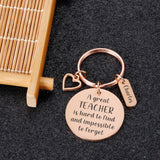 Teacher Appreciation Keychain - A Great Teacher is Hard to Find