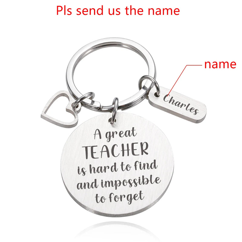 Teacher Appreciation Keychain - A Great Teacher is Hard to Find