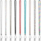 Rhinestone Texture Braid Phone Lanyard, Fix Phone/Camera, Adjust Holders