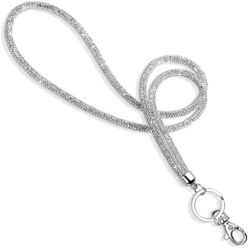 Rhinestone Texture Braid Phone Lanyard, Fix Phone/Camera, Adjust Holders