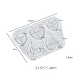 Heart Quicksand Silicone Jewelry Pendant Mould DIY Craft Making Tools