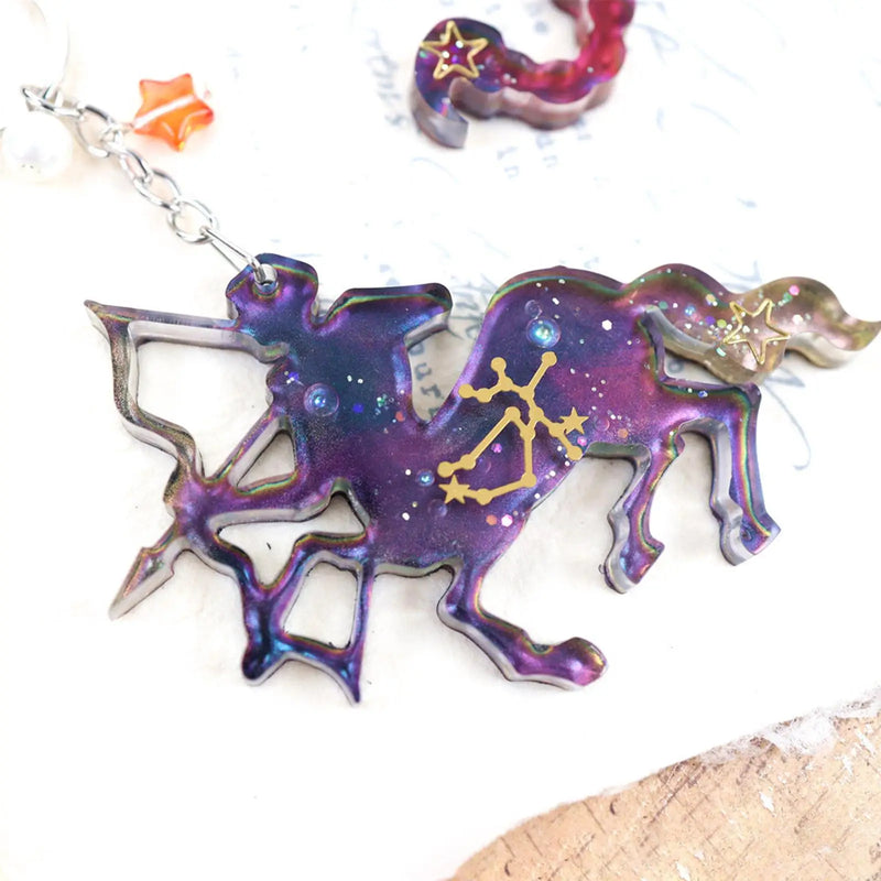 12 Constellations Silicone Keychain Mold for Choker Resin Crafts