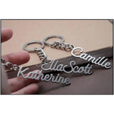Personalized Name Keychain Stainless Steel for Women Men Birthday Gift