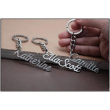 Personalized Name Keychain Stainless Steel for Women Men Birthday Gift