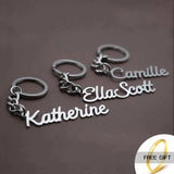 Personalized Name Keychain Stainless Steel for Women Men Birthday Gift