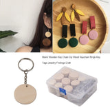 Wooden Blank Keychain Lightweight Sturdy DIY Holder Accessory