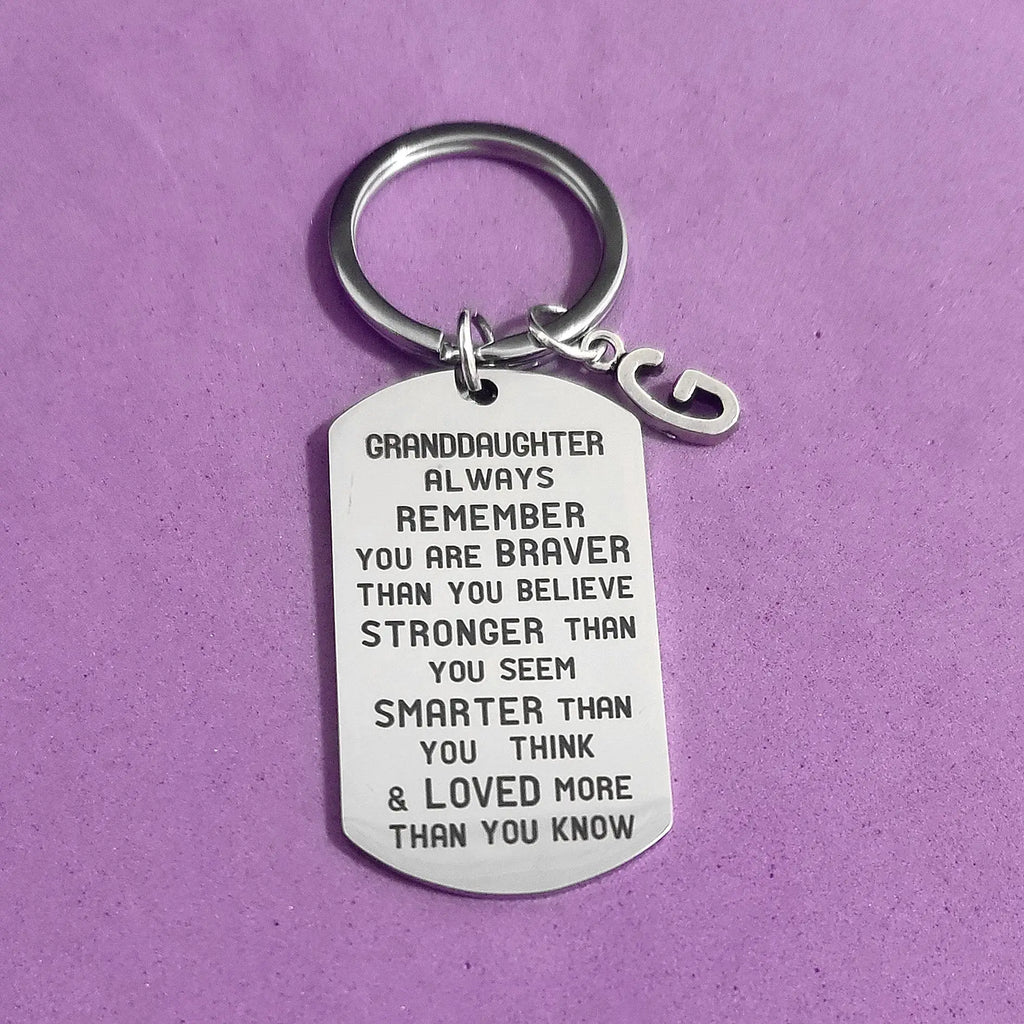 A-Z Keyring Military Tags Birthday Gift to Granddaughter G