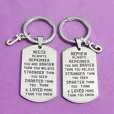 Keychain for Car Keys Birthday Keyring Ornaments to Nephew Niece