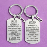 Keychain for Car Keys Birthday Keyring Ornaments to Nephew Niece