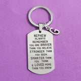 Keychain for Car Keys Birthday Keyring Ornaments to Nephew Niece