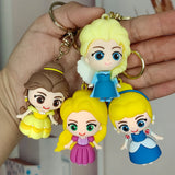 Princess Snow Elsa Pendant Cartoon Car Key Chains Frozen Anna Bag