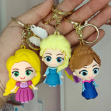 Princess Snow Elsa Pendant Cartoon Car Key Chains Frozen Anna Bag