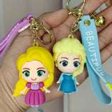 Princess Snow Elsa Pendant Cartoon Car Key Chains Frozen Anna Bag