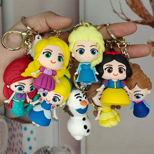Princess Snow Elsa Pendant Cartoon Car Key Chains Frozen Anna Bag