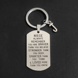 Letters Keyring DIY Stainless Steel Creative Military Tags Birthday