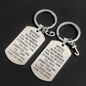 DIY Lettering Keyring Birthday Ornaments Military Tags Stainless Steel